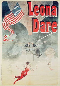 Reprodução do quadro Ballooning: `Leona Dare' poster, 1890